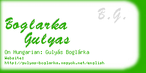 boglarka gulyas business card