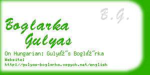 boglarka gulyas business card